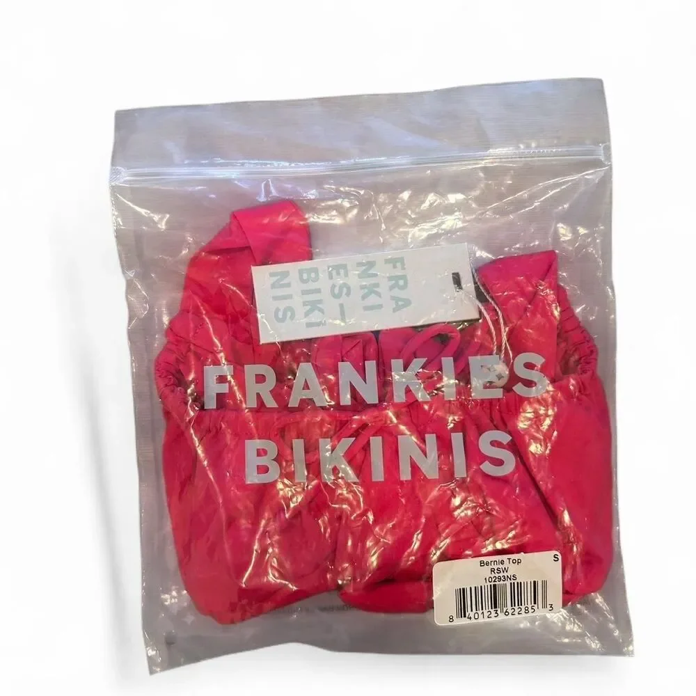 Frankie’s Bikinis Bernie Halter Bikini Top in Rosewood Pink - NWT - Size small